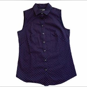 Banana Republic Polka Dot Button Down Tank Top